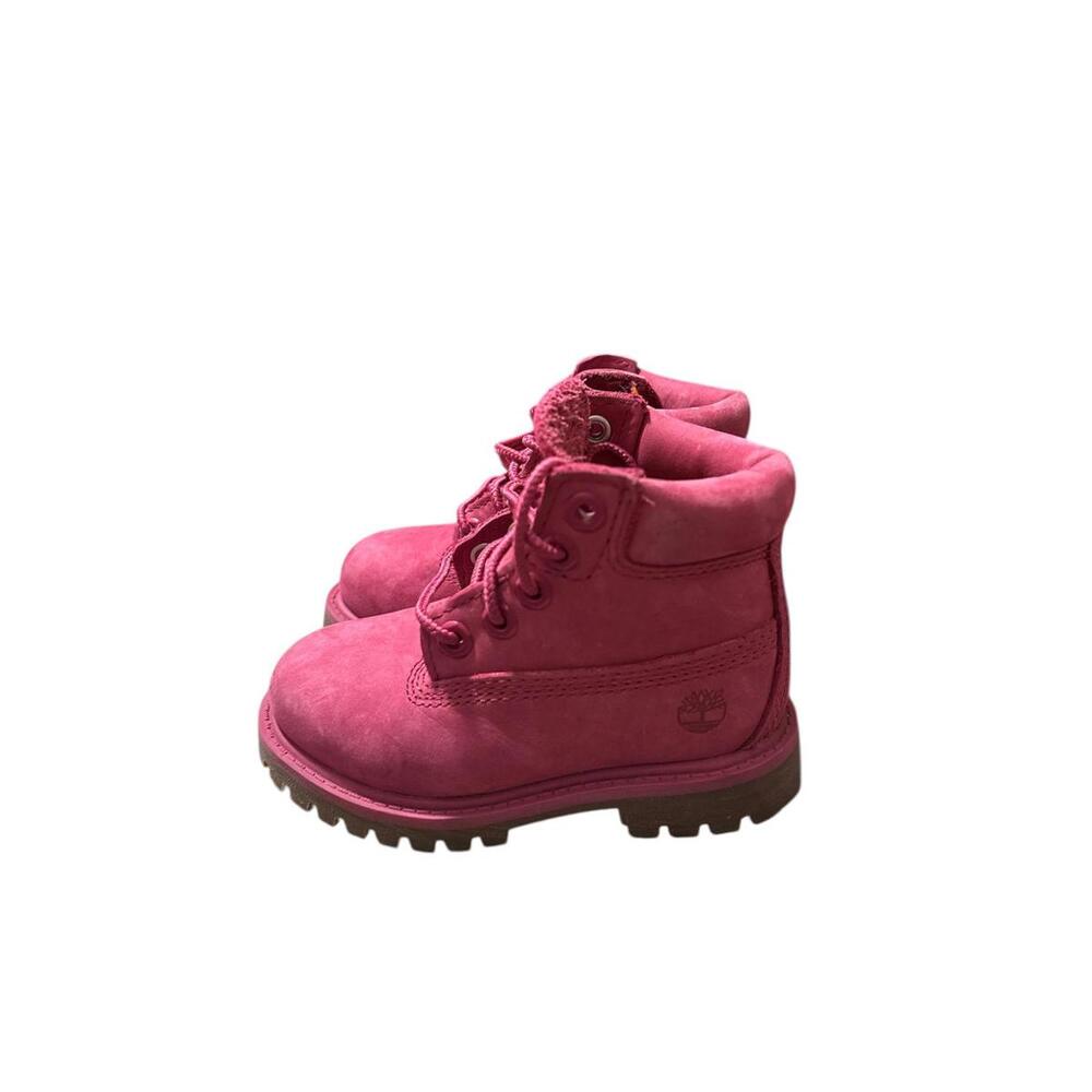 Timberland Premium Waterproof Boots Hot Pink Magenta Nubuck Size 7